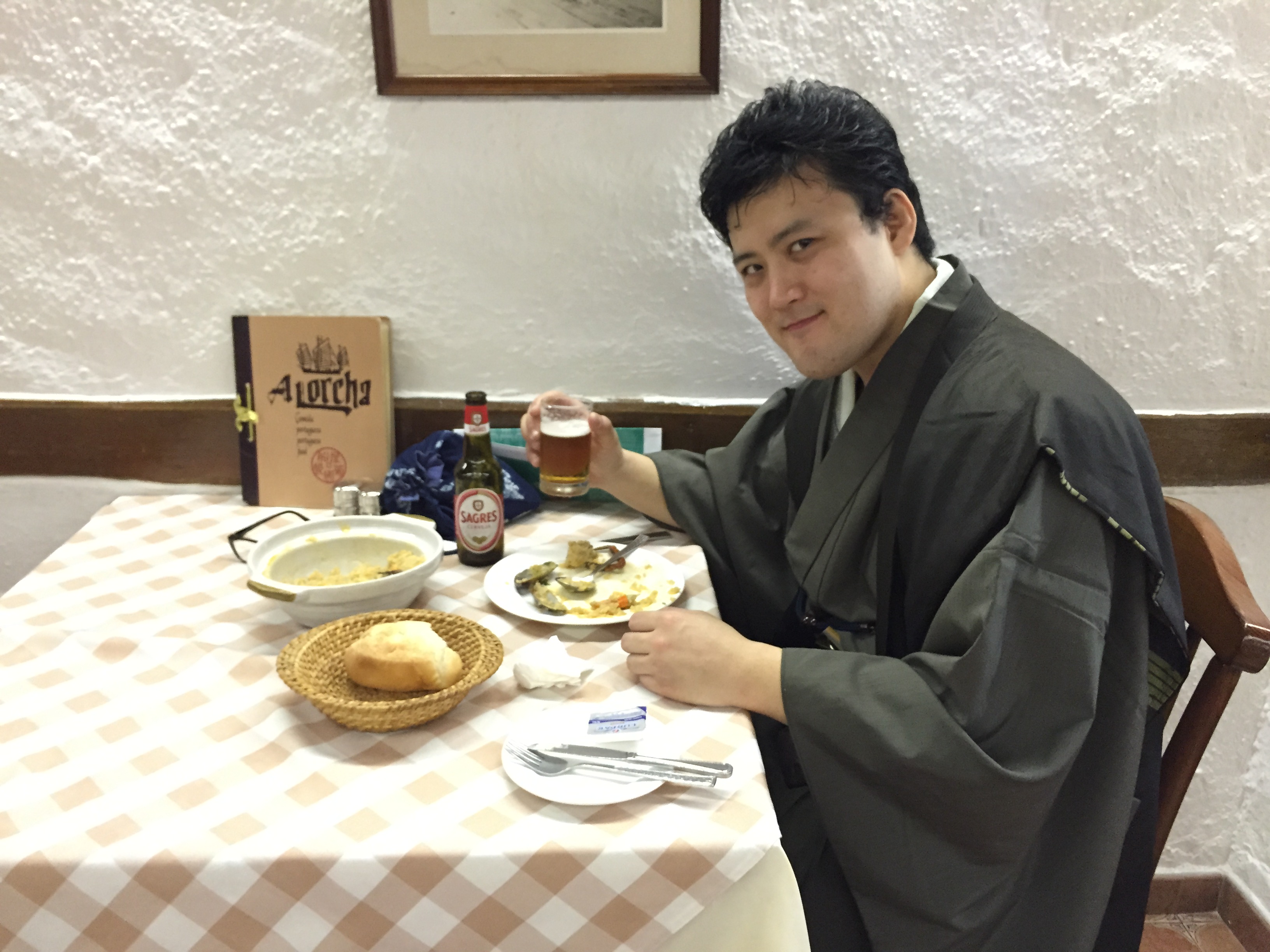 2014年11月 ICCS2014 松岡君マカオで食事